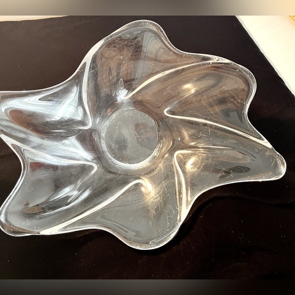 Daum France Vintage Signed Clear Crystal Glass Dish 12”x 10”x3” - Picture 5 of 14